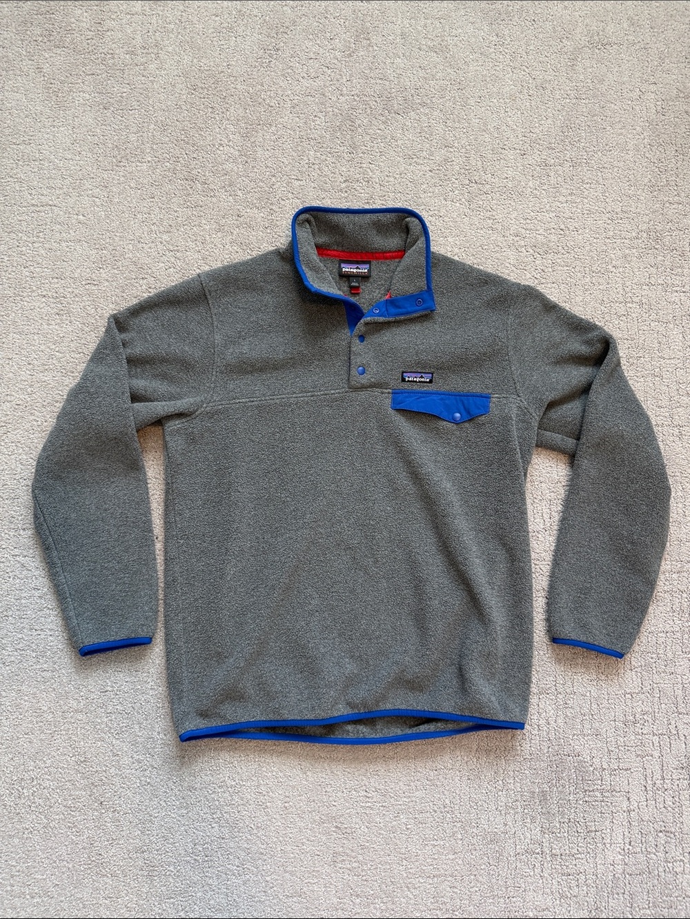 Patagonia Men's Grey Synchilla Snap-T Pullover